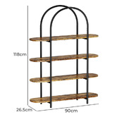 Living Fusion Zani 4 Tier Shelving Unit