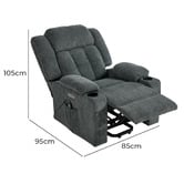 Living Fusion Maelle Electric Heated Massage Recliner Armchair