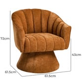 Living Fusion Leonor Upholstered Swivel Armchair