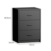 Living Fusion Arlo 3 Drawer Bedside Table