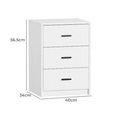 Living Fusion Arlo 3 Drawer Bedside Table