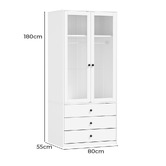 Living Fusion Roswen 2 Door 3 Drawer Wardrobe