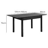 Living Fusion 4 Seater Laurent Extendable Dining Table &amp; Chair Set