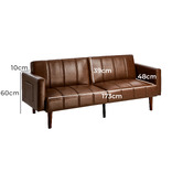 Living Fusion Matthew 3 Seater Single Faux Leather Sofa Bed