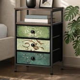 Living Fusion Vanderco 3 Drawer Bedside Table