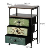 Living Fusion Vanderco 3 Drawer Bedside Table