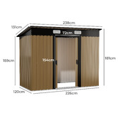 Living Fusion Edison Galvanised Steel Storage Shed