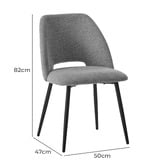 Living Fusion Elise Upholstered Dining Chairs