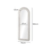 Living Fusion Saige Arched Boucle Full Length Mirror
