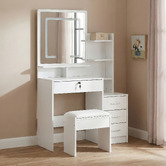 Living Fusion 2 Piece Wade Dressing Table &amp; Stool Set