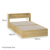 Living Fusion Natural Cassandra Bed with USB Port &amp; Drawers