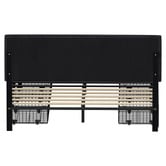 Living Fusion Akela Velvet Bed Frame with LED &amp; Drawers
