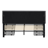 Living Fusion Akela Velvet Bed Frame with LED &amp; Drawers