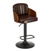 Living Fusion Layne Faux Leather Adjustable Bar Stools