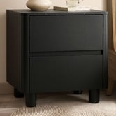 Living Fusion Coney Faux Marble Bedside Table