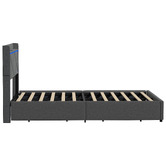 Living Fusion Nova Upholstered Bed with LED &amp; Drawers