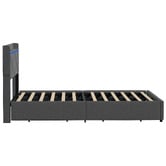 Living Fusion Nova Upholstered Bed with LED &amp; Drawers