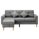 Living Fusion Alinur 3 Seater Sofa &amp; Ottoman Set