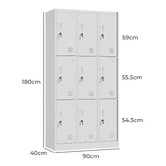 Living Fusion Edoardo 9 Door Steel Locker