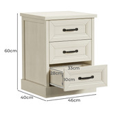 Living Fusion Somer 3 Drawer Bedside Table