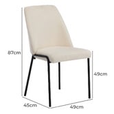 Living Fusion Stellan Chenille Dining Chairs