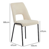 Living Fusion Selah Chenille Dining Chairs