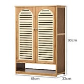 Living Fusion Vanya 2 Door Bamboo Shoe Cabinet