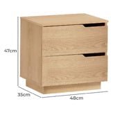 Living Fusion Halden 2 Drawer Bedside Table