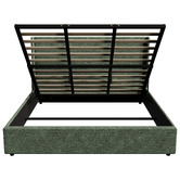 Living Fusion Ciaran Chenille Gas Lift Storage Bed