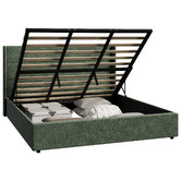 Living Fusion Ciaran Chenille Gas Lift Storage Bed