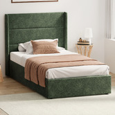 Living Fusion Ciaran Chenille Gas Lift Storage Bed