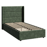 Living Fusion Ciaran Chenille Gas Lift Storage Bed