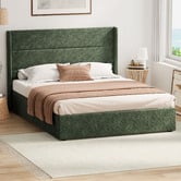 Living Fusion Ciaran Chenille Gas Lift Storage Bed