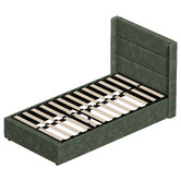 Living Fusion Ciaran Chenille Gas Lift Storage Bed