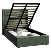 Living Fusion Ciaran Chenille Gas Lift Storage Bed
