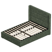 Living Fusion Ciaran Chenille Gas Lift Storage Bed