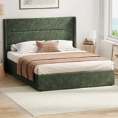 Living Fusion Ciaran Chenille Gas Lift Storage Bed