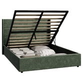 Living Fusion Ciaran Chenille Gas Lift Storage Bed