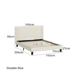 Living Fusion Anatol Velvet Platform Bed