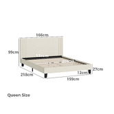 Living Fusion Anatol Velvet Platform Bed