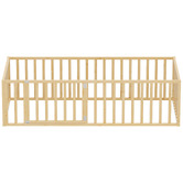 Living Fusion Corine Pine Wood Single Bed Frame with Safety Gate