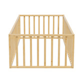Living Fusion Corine Pine Wood Single Bed Frame with Safety Gate