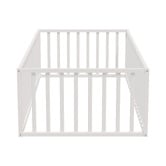 Living Fusion Corine Pine Wood Single Bed Frame with Safety Gate