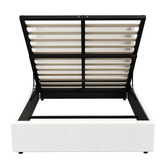 Living Fusion Ciaran Boucle Gas Lift Storage Bed Frame