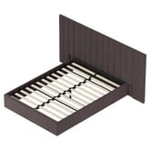 Living Fusion Henri Velvet Gas Lift Storage Bed Frame