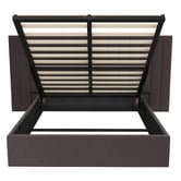 Living Fusion Henri Velvet Gas Lift Storage Bed Frame