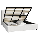 Living Fusion Ciaran Boucle Gas Lift Storage Bed Frame