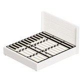 Living Fusion Ciaran Boucle Gas Lift Storage Bed Frame