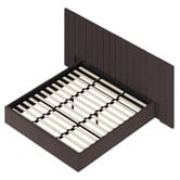 Living Fusion Henri Velvet Gas Lift Storage Bed Frame