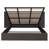 Living Fusion Henri Velvet Gas Lift Storage Bed Frame